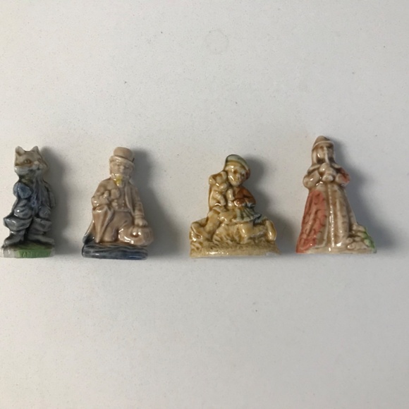 Vintage Wade Whimsies Nursery Rhymes Lot of 4 Red Rose Tea Figurines 1971 - Picture 5 of 5